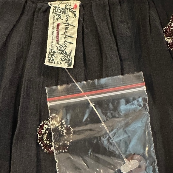 Free People Witchy Bohemian Maxi Dress Black NEW Stevie Nicks Size Small - Picture 10 of 13